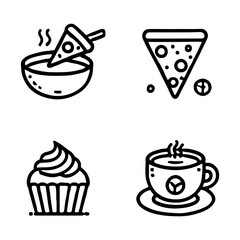 your minimalist bread icon with clean lines on a white background