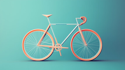 Fototapeta premium Bicycle creative image made to form the bicycle shape