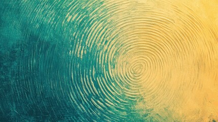 Obraz premium A fingerprint pattern in soft pastel colors on a gradient background of yellow and teal