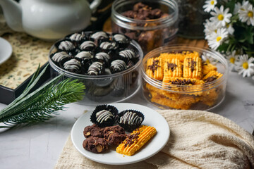 Popular cookies in Malaysia during celebration of Eid Mubarak (Hari Raya).  