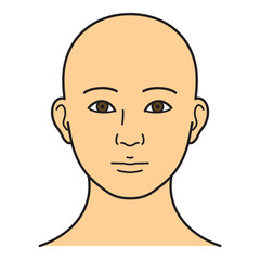 顔　正面　カラー