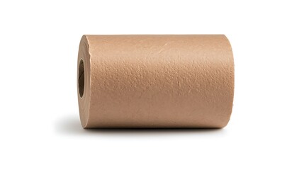 Obraz premium A plain cardboard roll, typically used for holding paper or as packaging material.