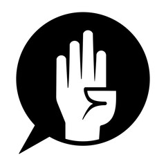 Fototapeta premium Sign Language Icon