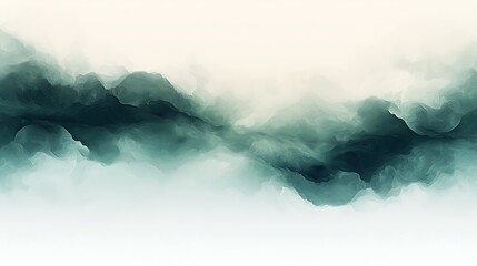 Abstract representation of soft, swirling clouds in shades of teal and white, evoking calmness