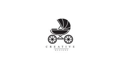 Baby carriage vector icon design