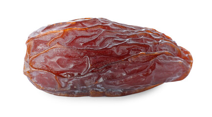 One tasty dried date isolated on white