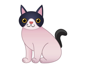 Wednesday cat. Cat design. Cute illustration. Vector design. 