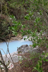 Mountain river hydrogen sulfide. High quality photo