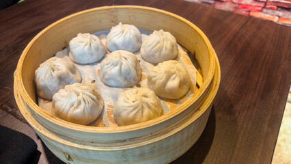 Steamed pork dumplings (Xiao Long Bao) chinese dumplings