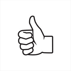 Thumbs up and thumbs down emblems. Like and dislike icons set, vector, illustration