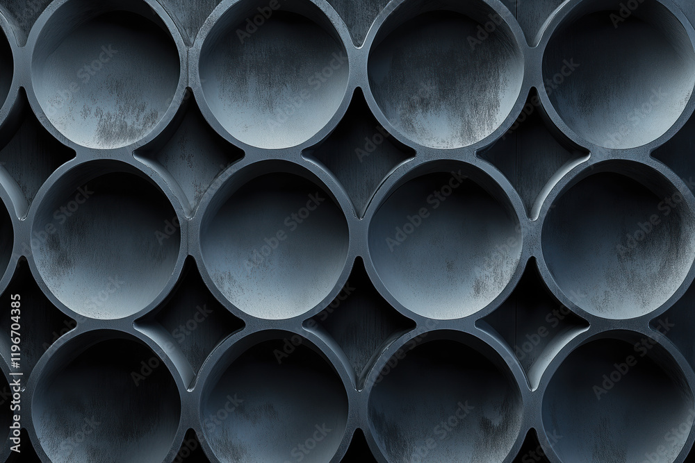 Poster sophisticated black geometrical 3d pattern. background image. created with generative ai technology.