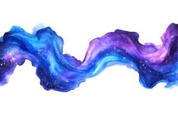 Naklejka premium Vibrant swirl of deep blue and purple colors resembling a cosmic transparent background, PNG