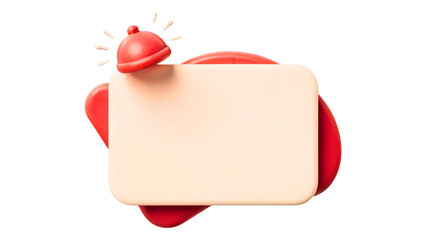 Signboard with red bell on a vibrant background