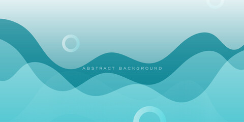 Abstract colorful turquoise wave background design. Simple wave pattern. Eps10 vector
