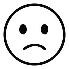 Set of vector smiley icons. Emoticons. sadness emotion