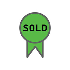  sold green full color ribbon vector icon discount sale sticker lebel minimalist design for digital and print projects
 Graphic Design Icons Making a Huge Impact on Visual Aesthetics
