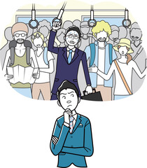 オーバーツーリズムで混雑する交通機関