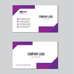 Creative and simple business card design Modern presentation card with company logo Vector business card template