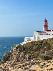Farol do Cabo de São Vicente situado en el Cabo de San Vicente, freguesia de Sagres, municipio de...