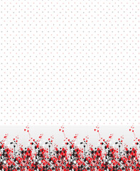 An intricate black and white floral design set against a clean white background, highlighting the beauty of nature's patterns.