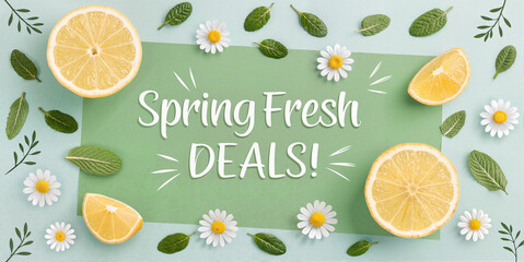 Spring fresh deals green banner