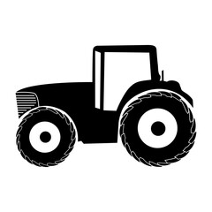 Illustration of a tractor vector icon on a white background