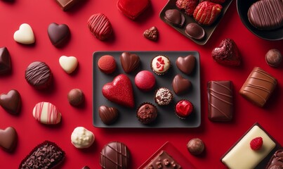 A snapshot of delightful and sweet chocolates, just right for Valentine's Day.