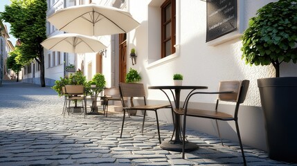 Fototapeta premium Sunny Street Cafe