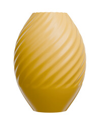 Sculptural Parametric Vase: A contemporary vase with a sculptural form, featuring a mesmerizing pattern of swirling ridges