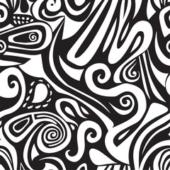 doodle wave silhouette