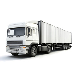 huge cargo truck carring container