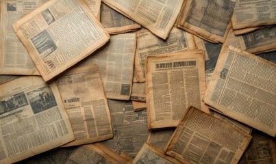 Obraz premium background of old vintage newspapers