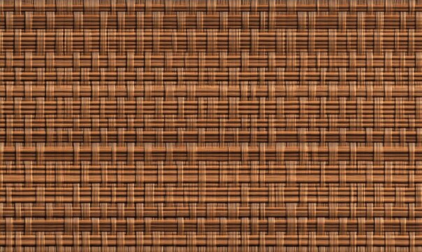Bamboo or pattern weaving pattern texture background. A part of brown natural bamboo wood basket woven