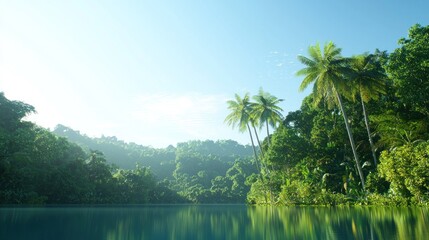 Obraz premium Serene Tropical Island Paradise