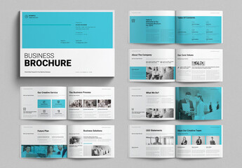 Business Brochure Template Design Landscape Layout