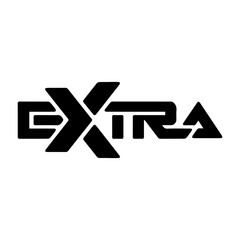 A logo design with the word extra in bold