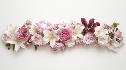 Beautiful arrangement of pink and white flowers showcasing a variety of blossoms in a modern, elegant display