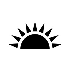Sunset icon vector. Sunrise illustration sign. Sun symbol or logo.