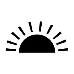 Sunset icon vector. Sunrise illustration sign. Sun symbol or logo.