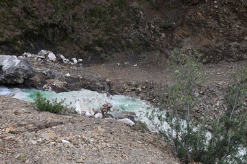 Mountain river hydrogen sulfide. High quality photo