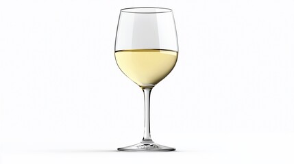 Glass of crisp white wine.