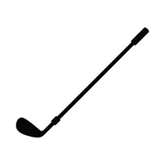 Golf stick black and white flat vector icon and symbol design