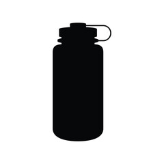 Plastic water bottle flat vector icon and symbol design