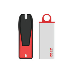 USB flash drive simple flat design on a white background