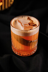 refreshing orange cocktail at the bar