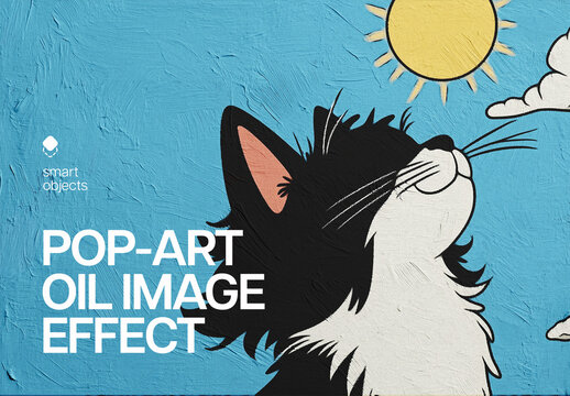 Pop-Art Oil Photo Effect Mockup