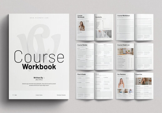 Workbook Magazine Template Design Layout