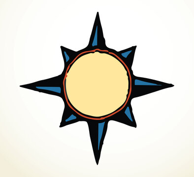 Wind rose. Vector drawing icon