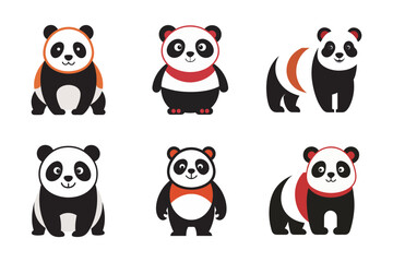 Retro Vintage Cute Panda Bundle A Collection of Adorable Charm