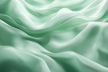 Fototapeta premium Abstract muted green gray pastel background, shadowed tones texture social media cover, dynamic wave effects, Generative AI